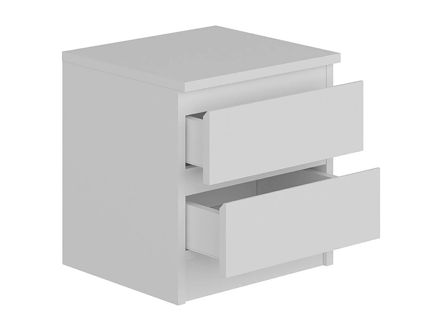 Mesa de cabeceira com 2 gavetas 42 x 40 x 37 cm branca 03_0008675