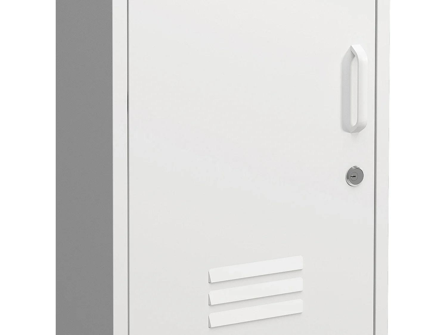 Set di 2 comodini in acciaio 82 x 35 x 35 cm bianco 03_0008691