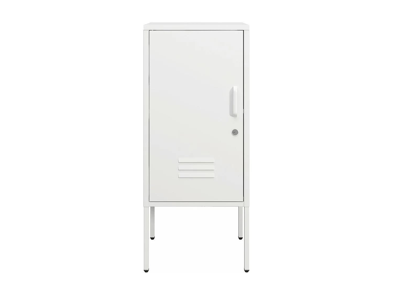 Juego de 2 mesitas de noche de acero 82 x 35 x 35 cm blanco 03_0008691