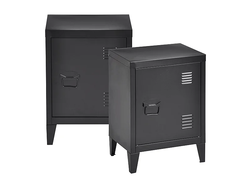 Juego de 2 mesitas de noche 57 x 40 x 30 cm negro 03_0008694