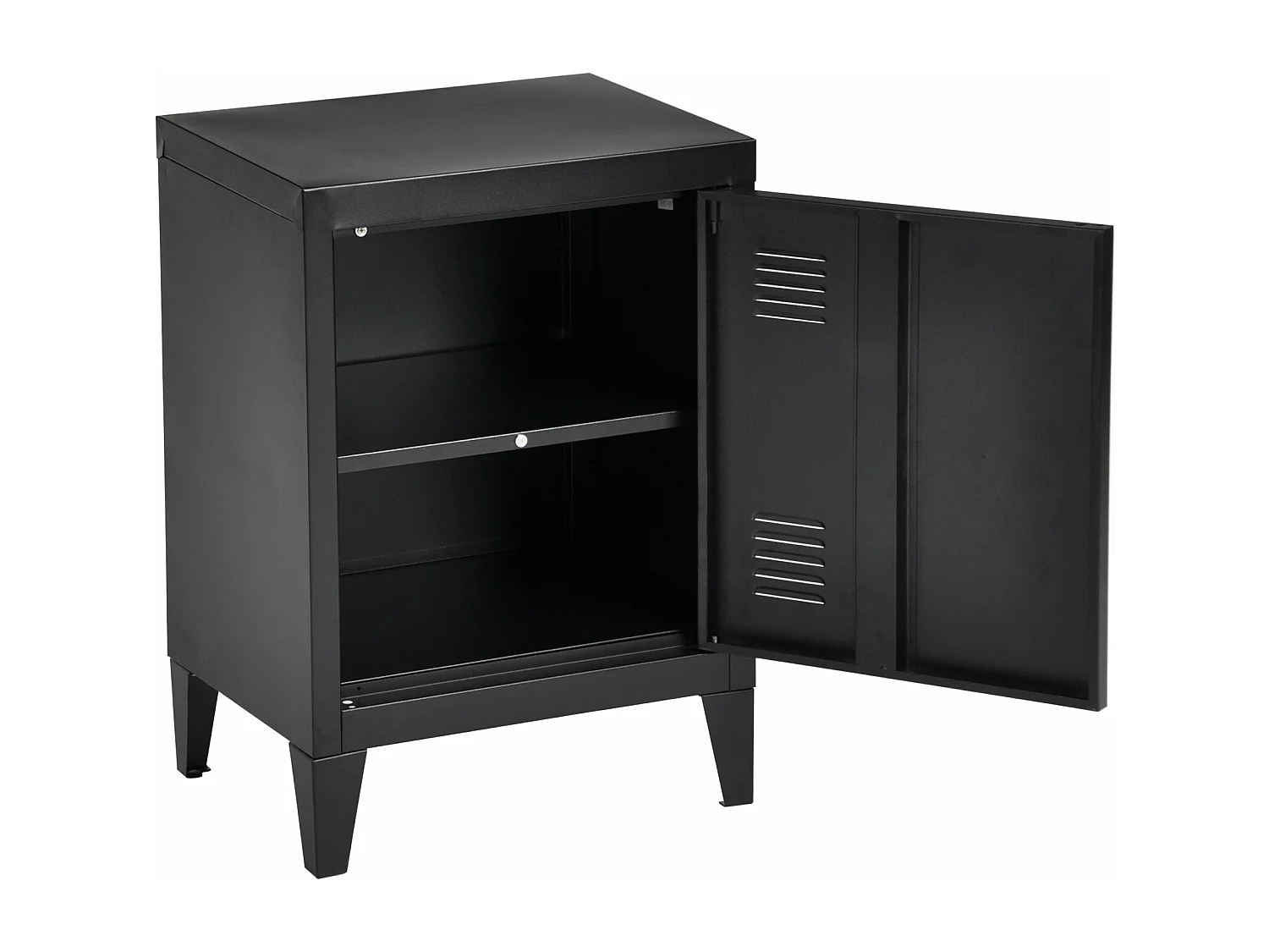 Conjunto de 2 mesas de cabeceira 57 x 40 x 30 cm preto 03_0008694