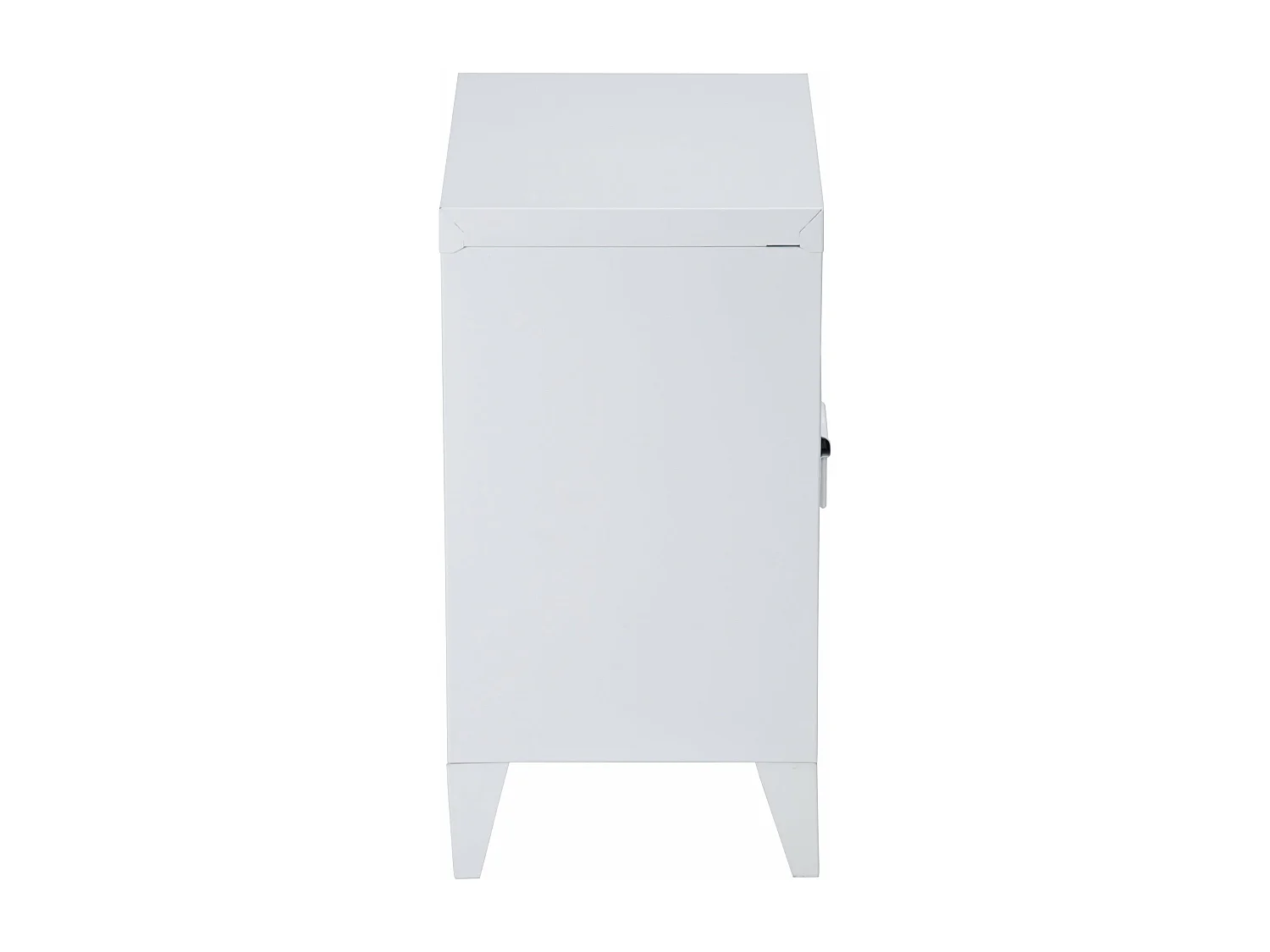 Comodino in acciaio laminato 57 x 40 x 30 cm bianco opaco 03_0008679
