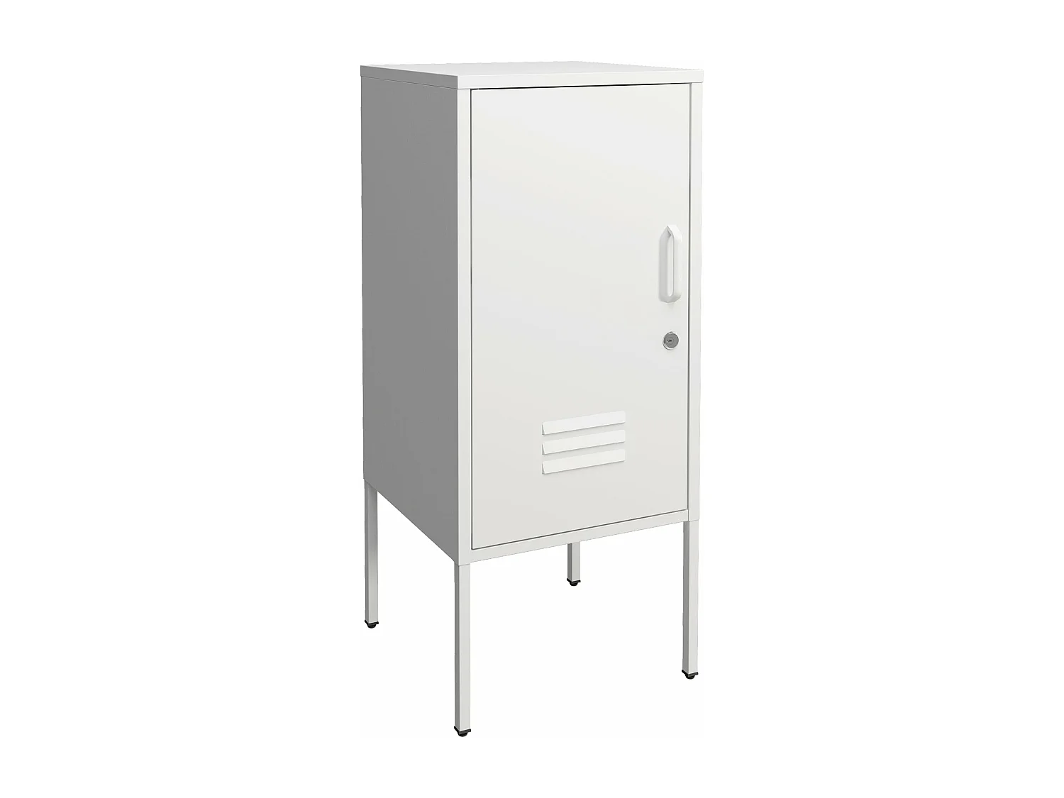 Mesa de cabeceira elegante 82 x 35 x 35 cm aço branco 03_0008676