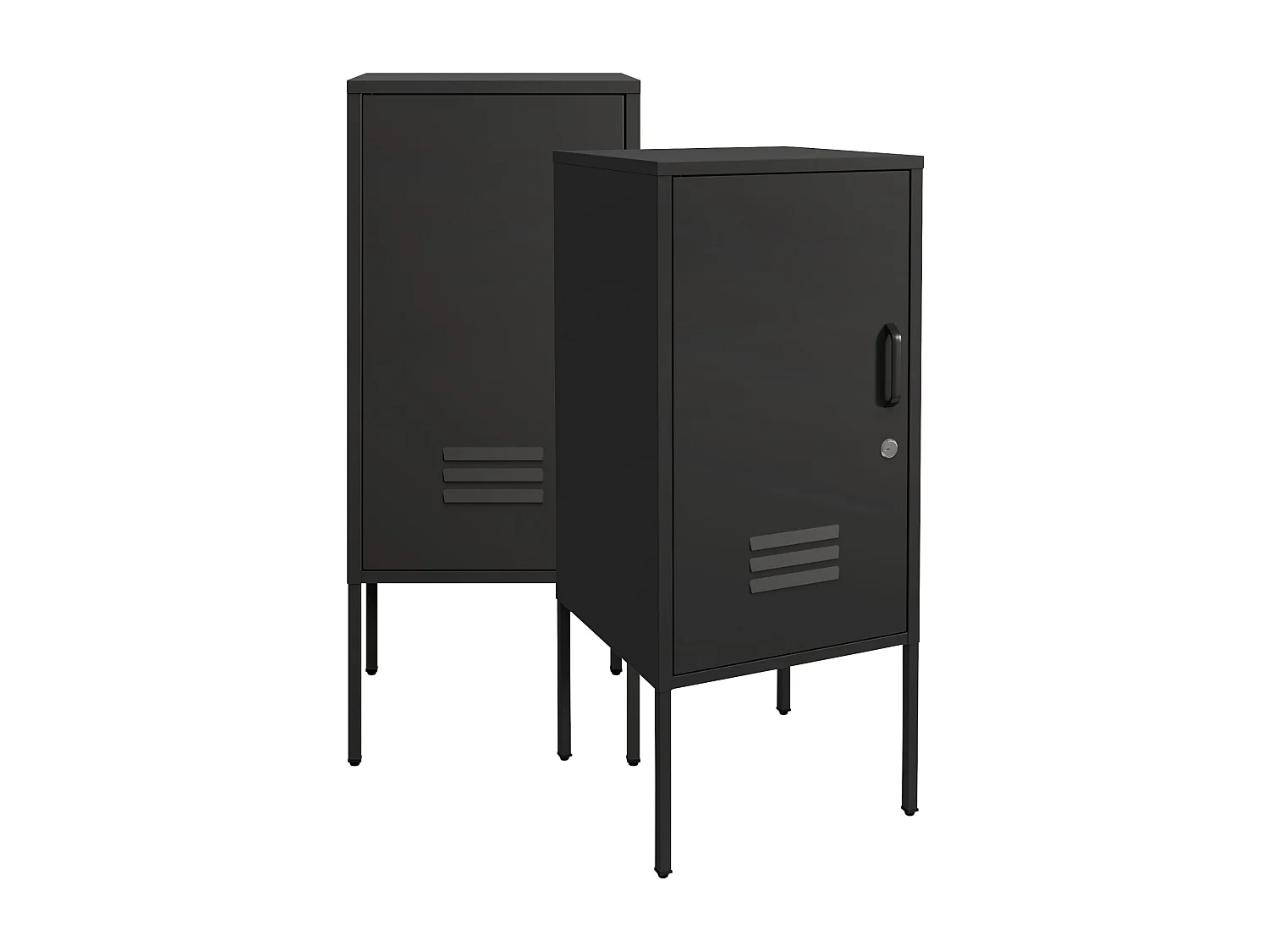 Lot de 2 Table noire 35 x 35 x 82 cm 03_0008692