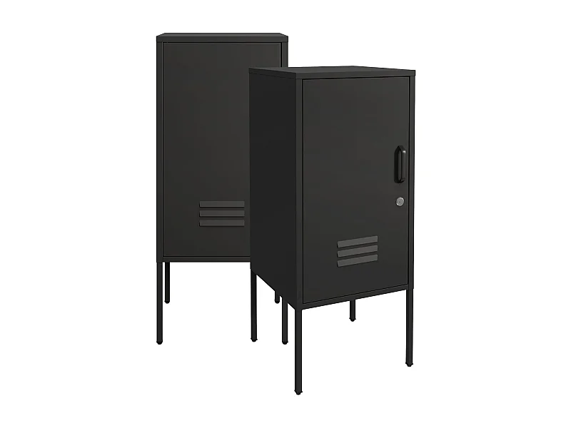 Lot de 2 Table noire 35 x 35 x 82 cm 03_0008692