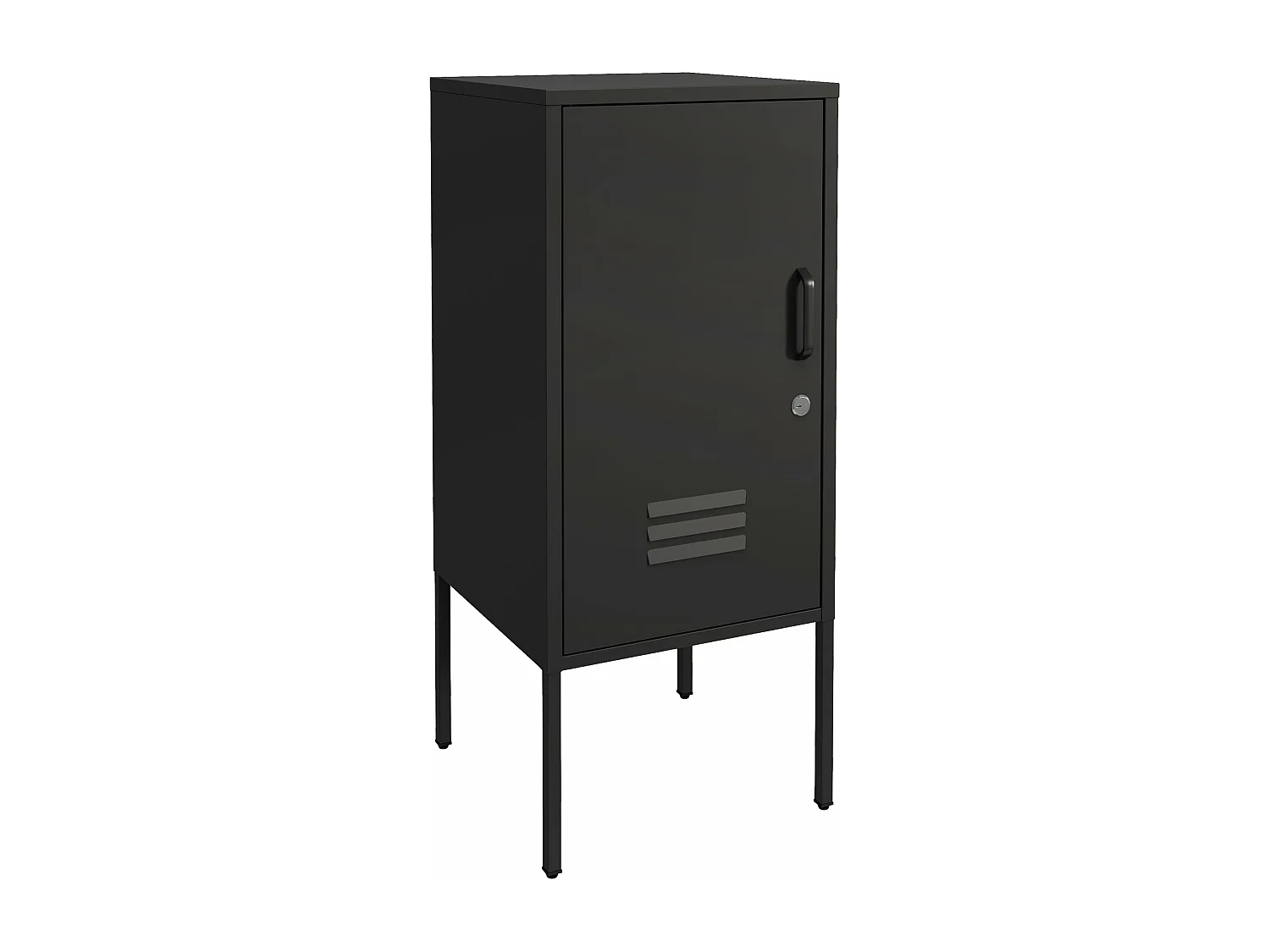 Mesa de cabeceira em aço 82 x 35 x 35 cm preto 03_0008677