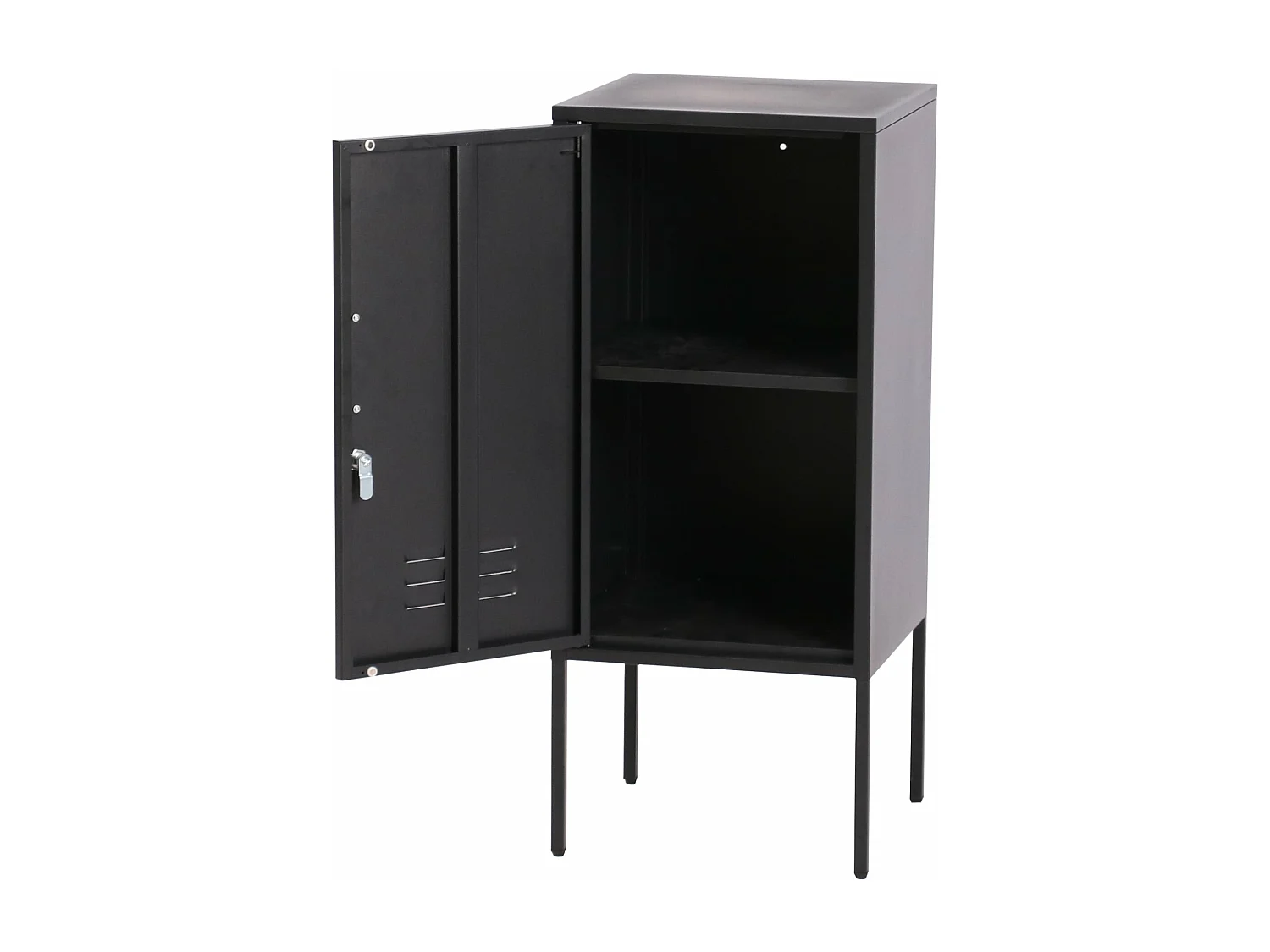 Mesa de cabeceira em aço 82 x 35 x 35 cm preto 03_0008677