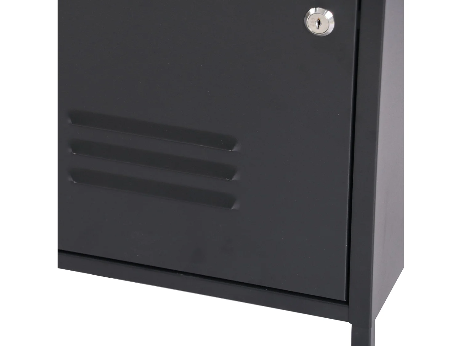 Mesa de cabeceira em aço 82 x 35 x 35 cm preto 03_0008677