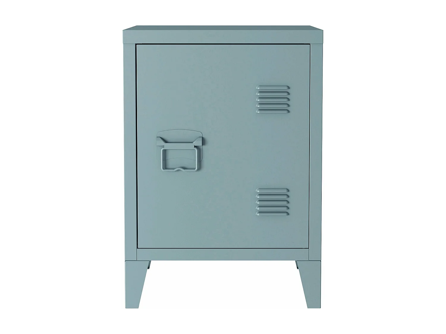 Mesita de noche de acero laminado 57 x 40 x 30 cm gris azulado 03_0008682