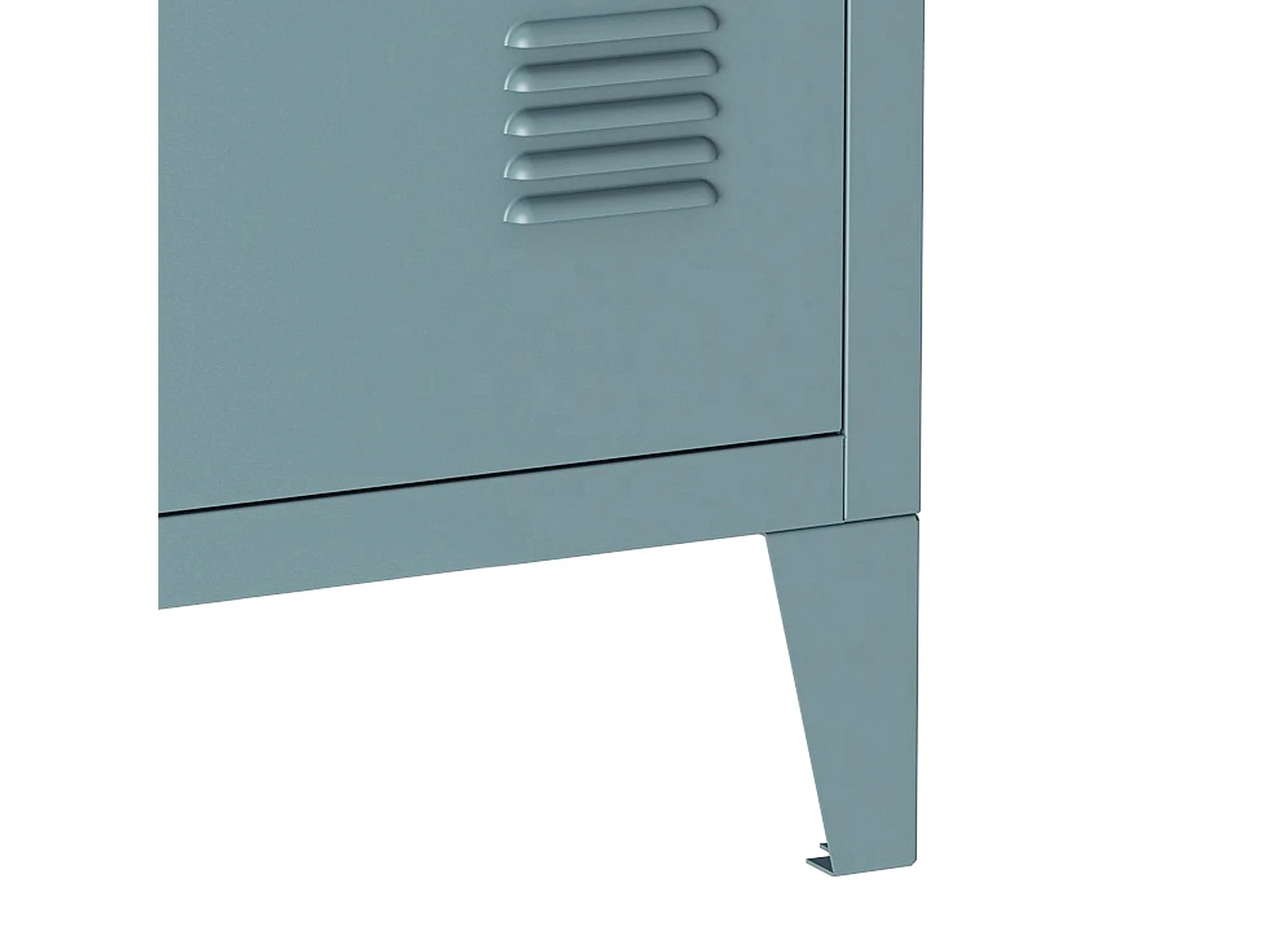 Mesita de noche de acero laminado 57 x 40 x 30 cm gris azulado 03_0008682