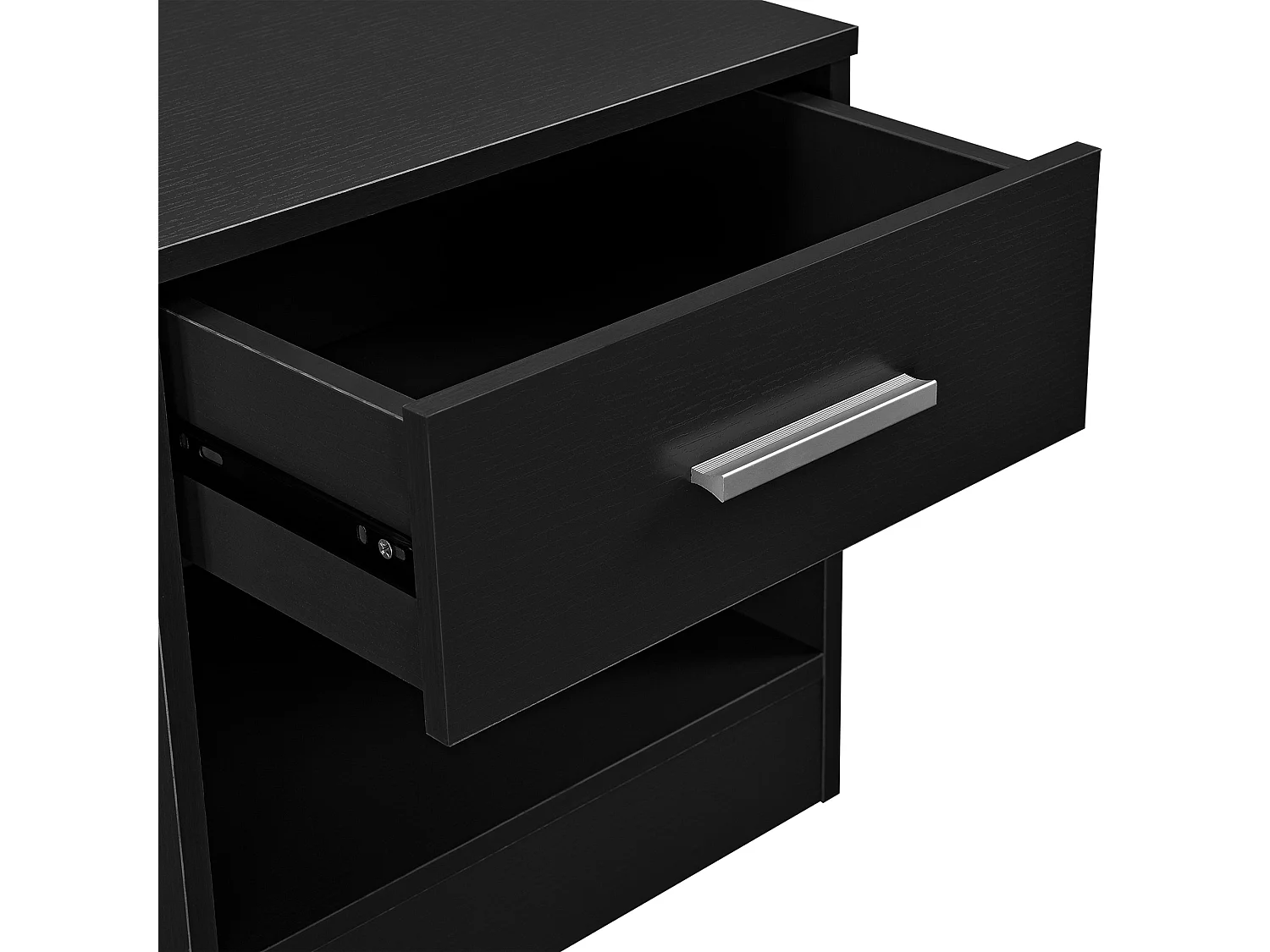Comodino cassettiera con cassettiera contenitore 38 cm nero 03_0004203