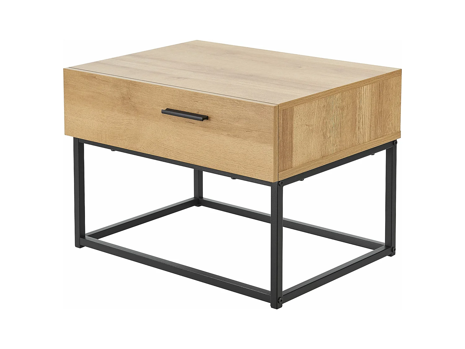 Table de chevet métal métal beige 55 x 40 x 39 cm 03_0008686
