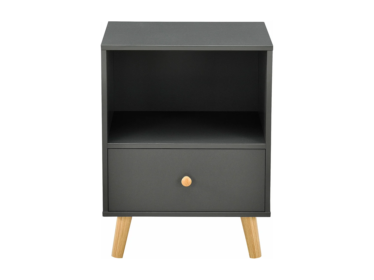 Mesita de noche con cajón 54 x 40 x 30 cm gris oscuro 03_0008690