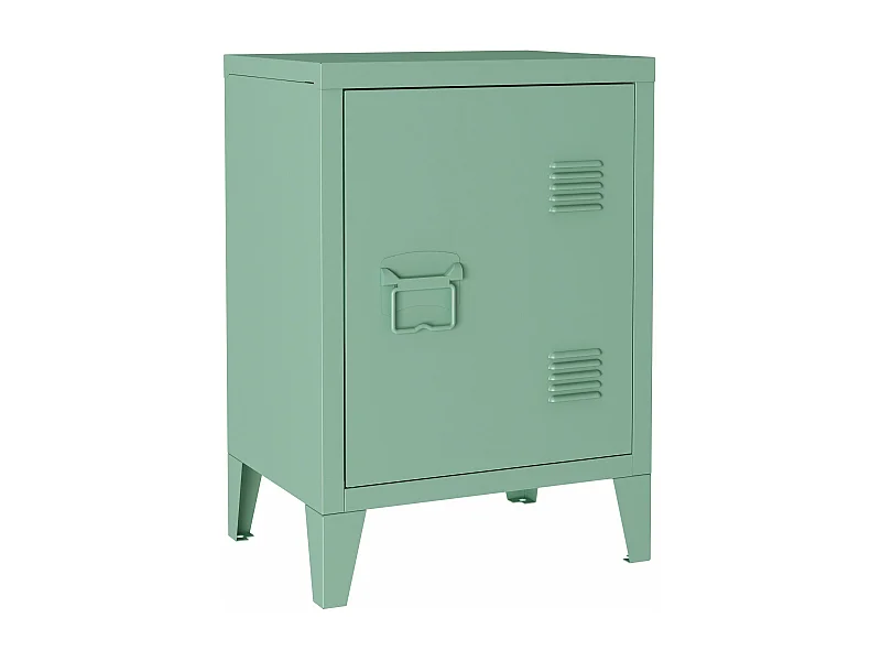 Mesa de cabeceira em aço laminado 57 x 40 x 30 cm verde pastel fosco 03_0008685