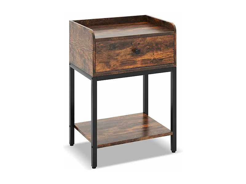 Table de chevet avec métal marron 42 x 30 x 60 cm 20_0004957