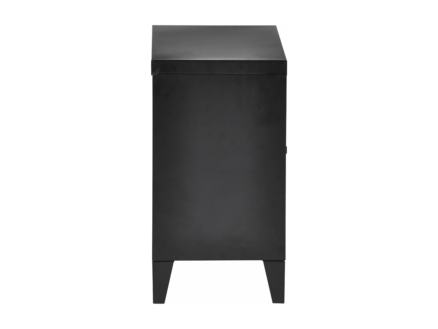 Comodino in acciaio laminato 57 x 40 x 30 cm nero opaco 03_0008684