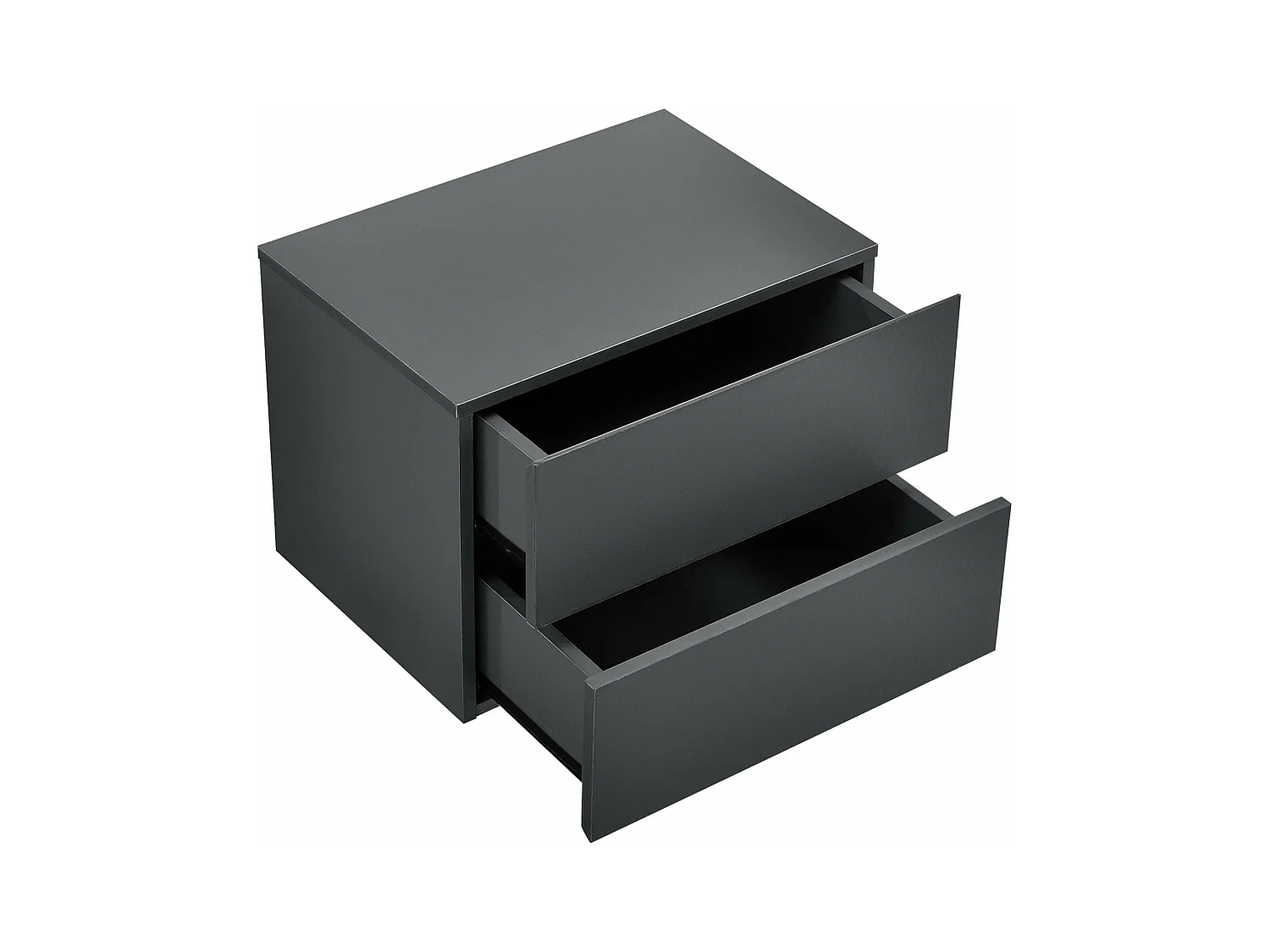 Mesa de cabeceira armário de parede com 2 gavetas mesa de cabeceira suspensa 40 cm cinza escuro 03_0000823