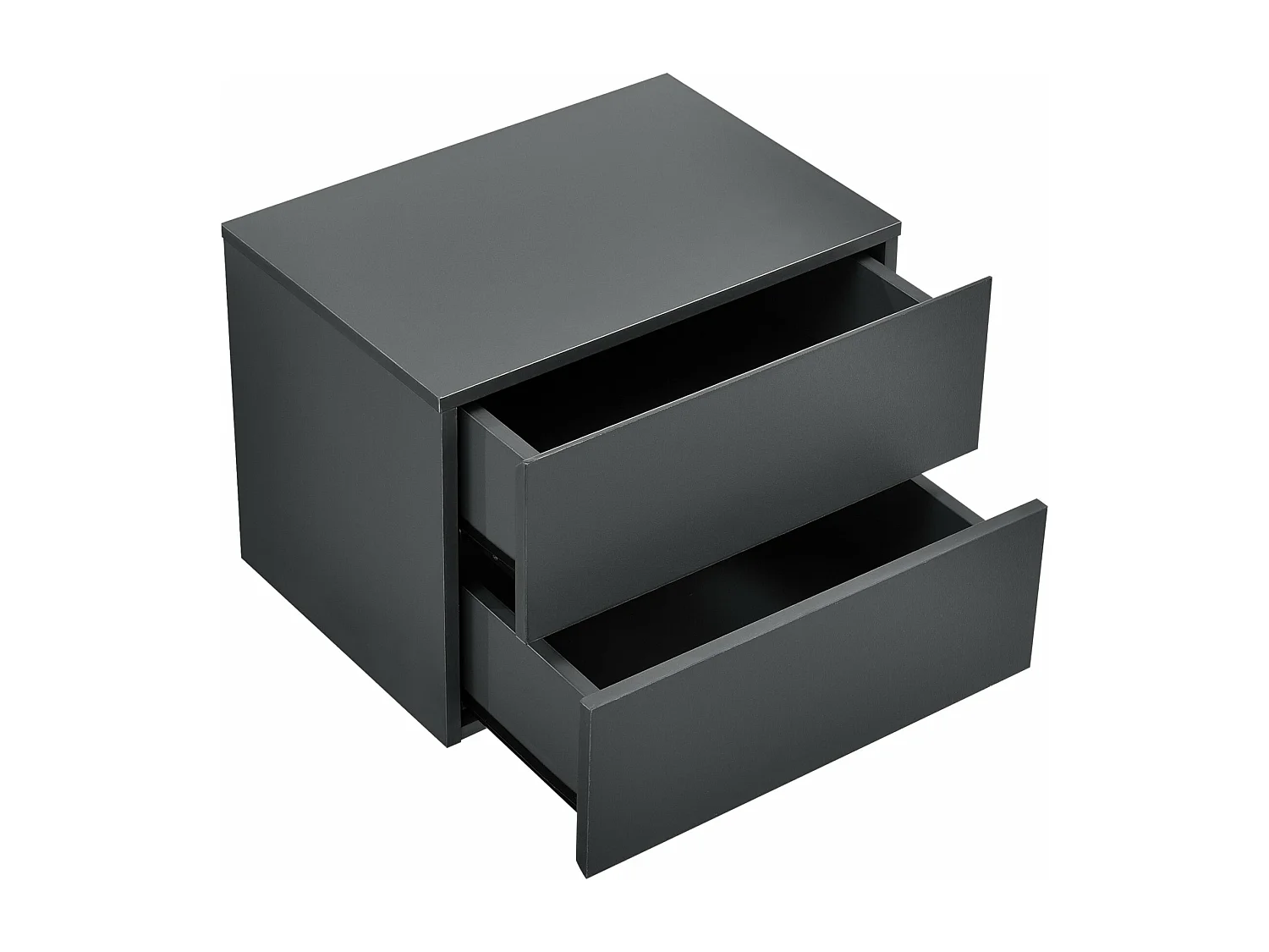 Mesa de cabeceira armário de parede com 2 gavetas mesa de cabeceira suspensa 40 cm cinza escuro 03_0000823