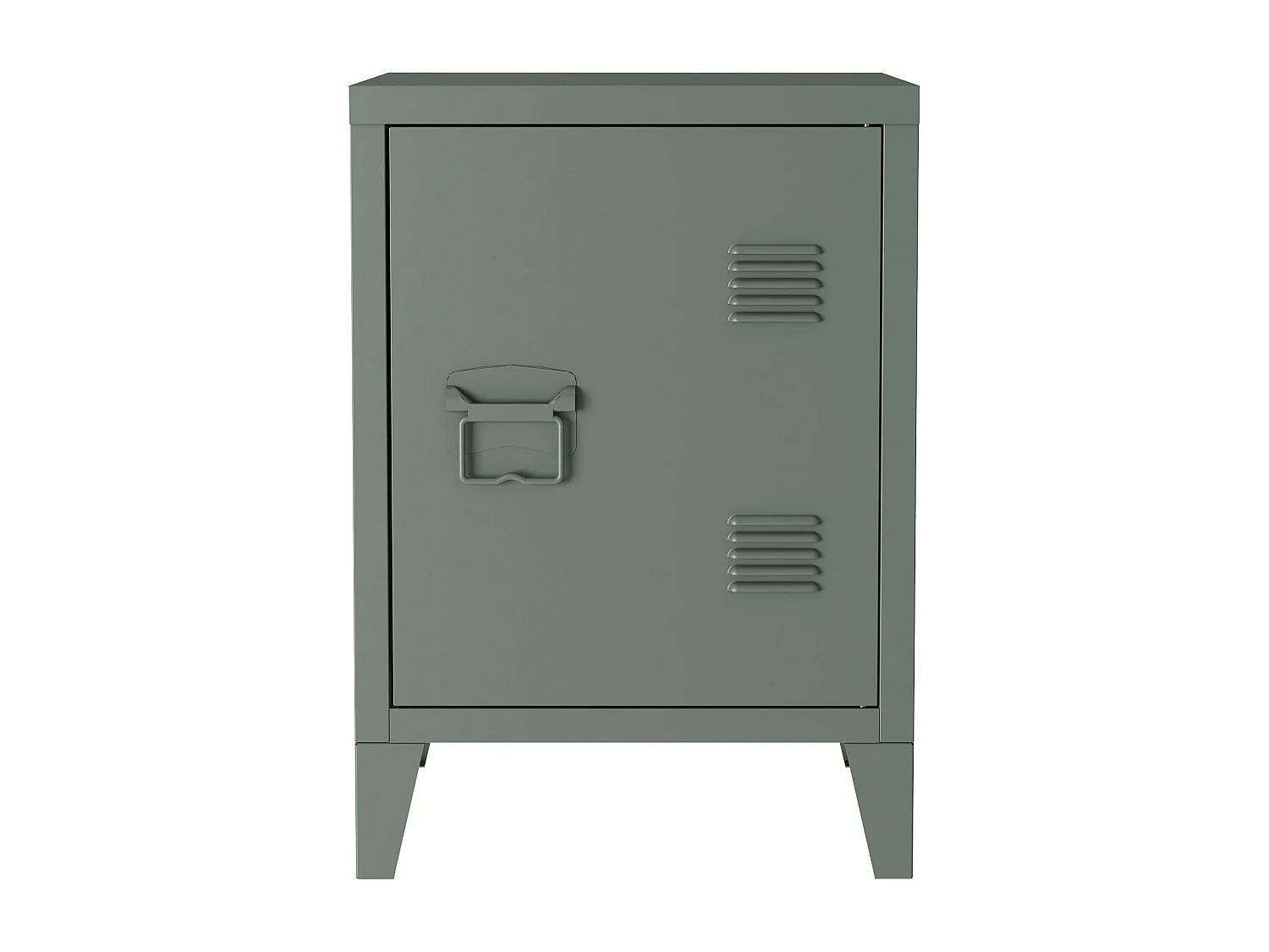 Mesita de noche de acero laminado 57 x 40 x 30 cm gris oscuro 03_0008681