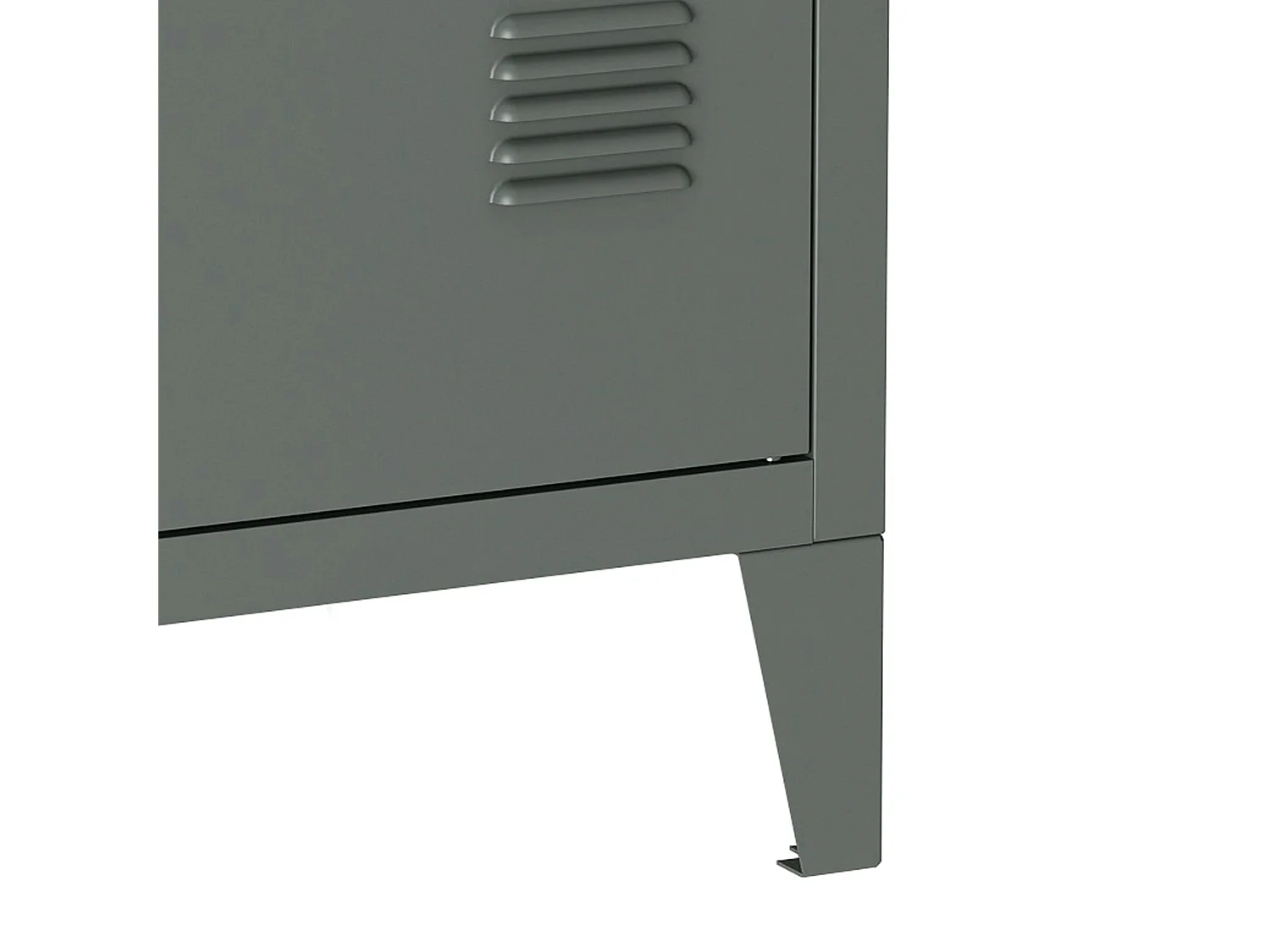 Mesita de noche de acero laminado 57 x 40 x 30 cm gris oscuro 03_0008681