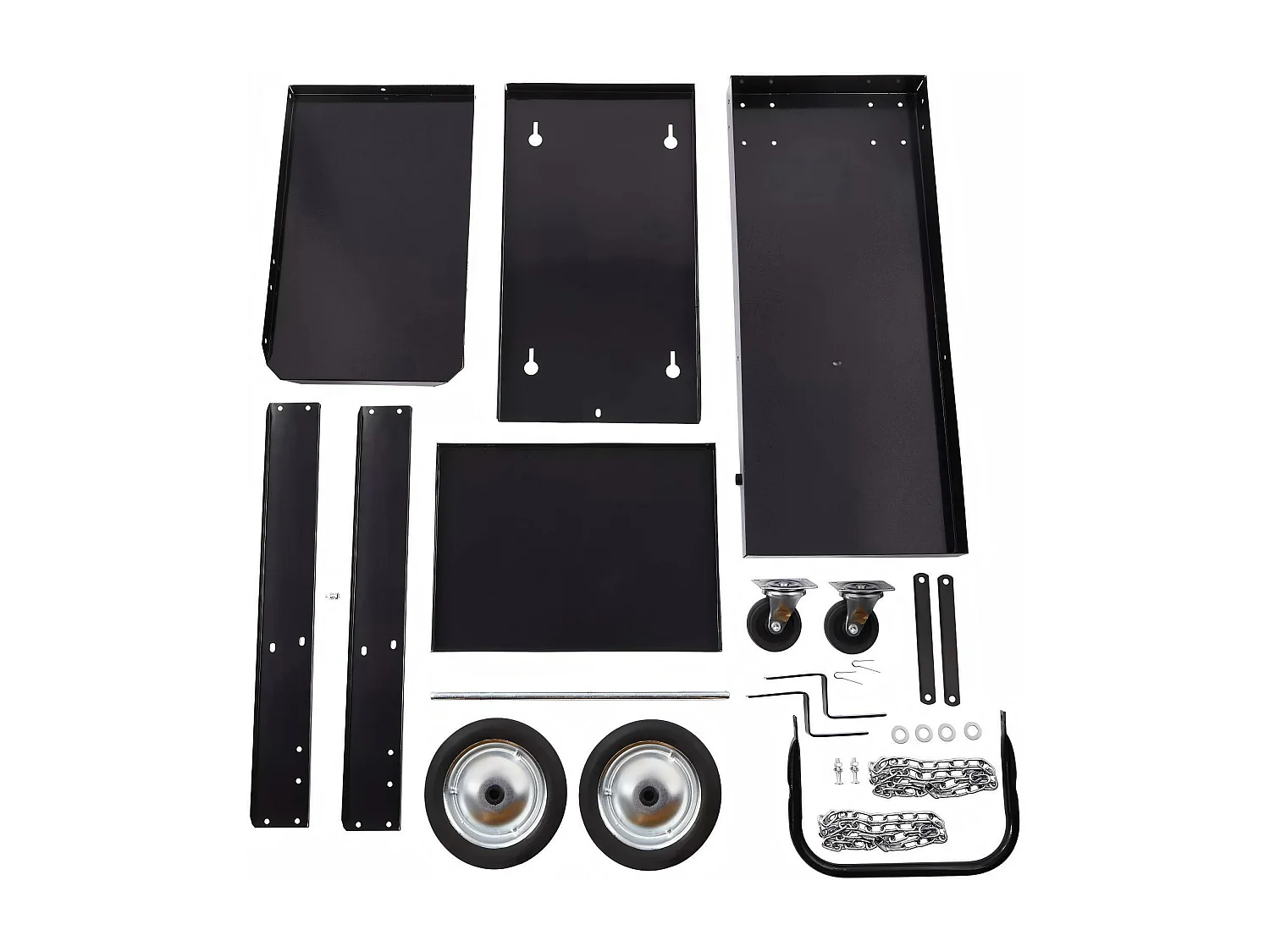 Chariot de soudage Mobile, Chariot Poste à Souder à 3 Niveaux, Porte-Bouteille de gaz avec chaînes de sécurité, Charge max 80kg