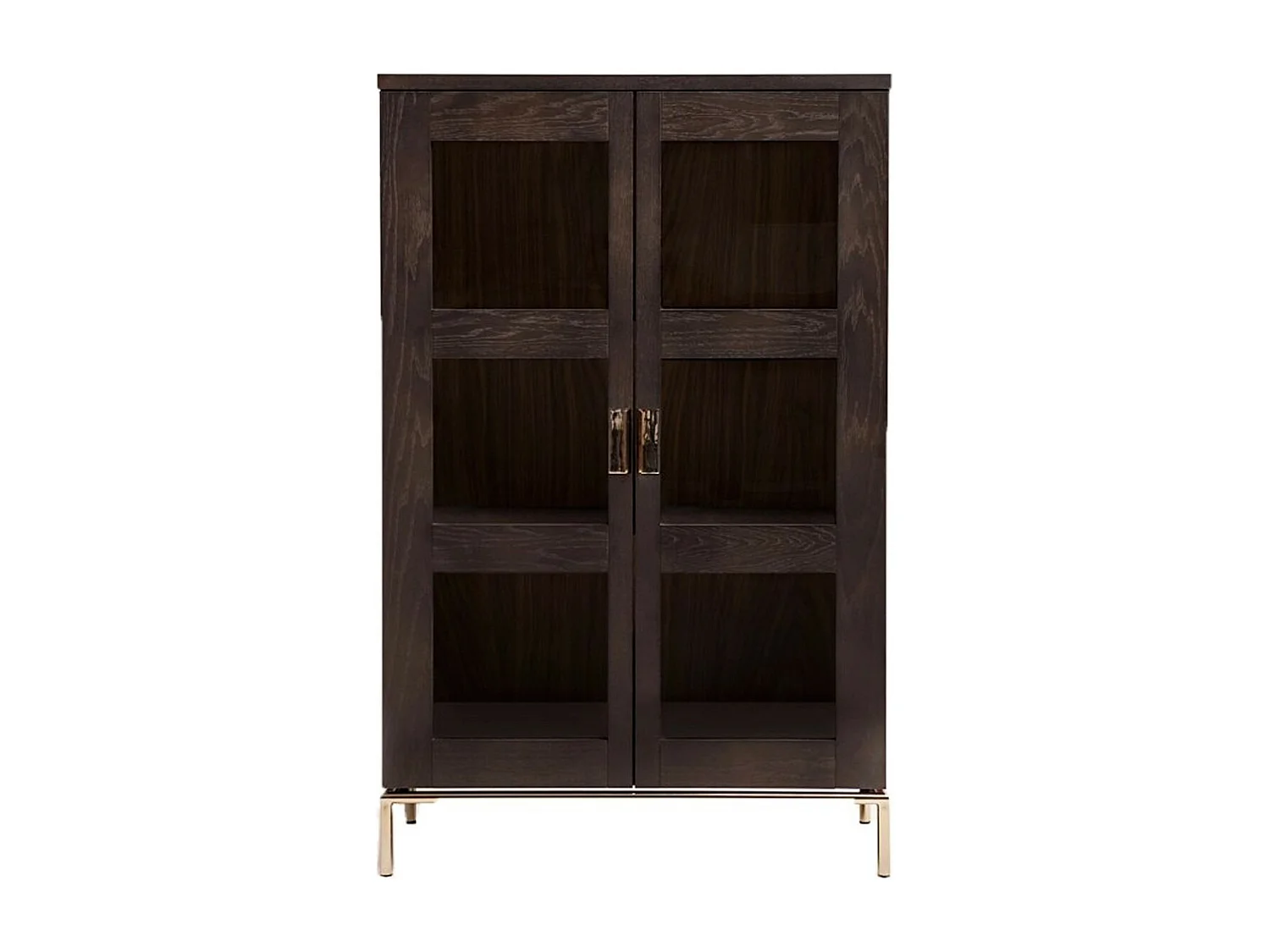 Vitrine Design 2 Portes "Pimlico" 148cm Charbon