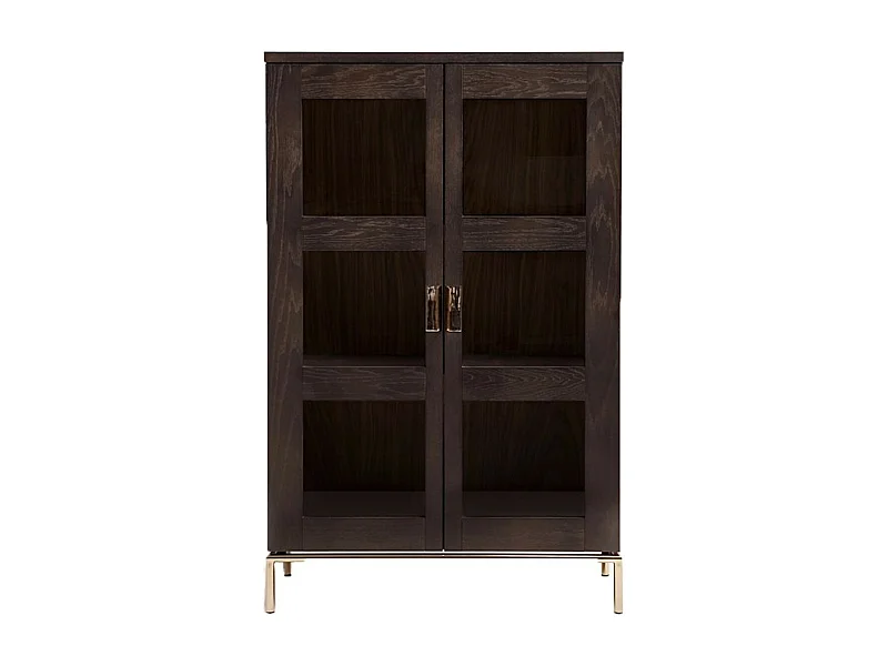 Vitrine Design 2 Portes "Pimlico" 148cm Charbon