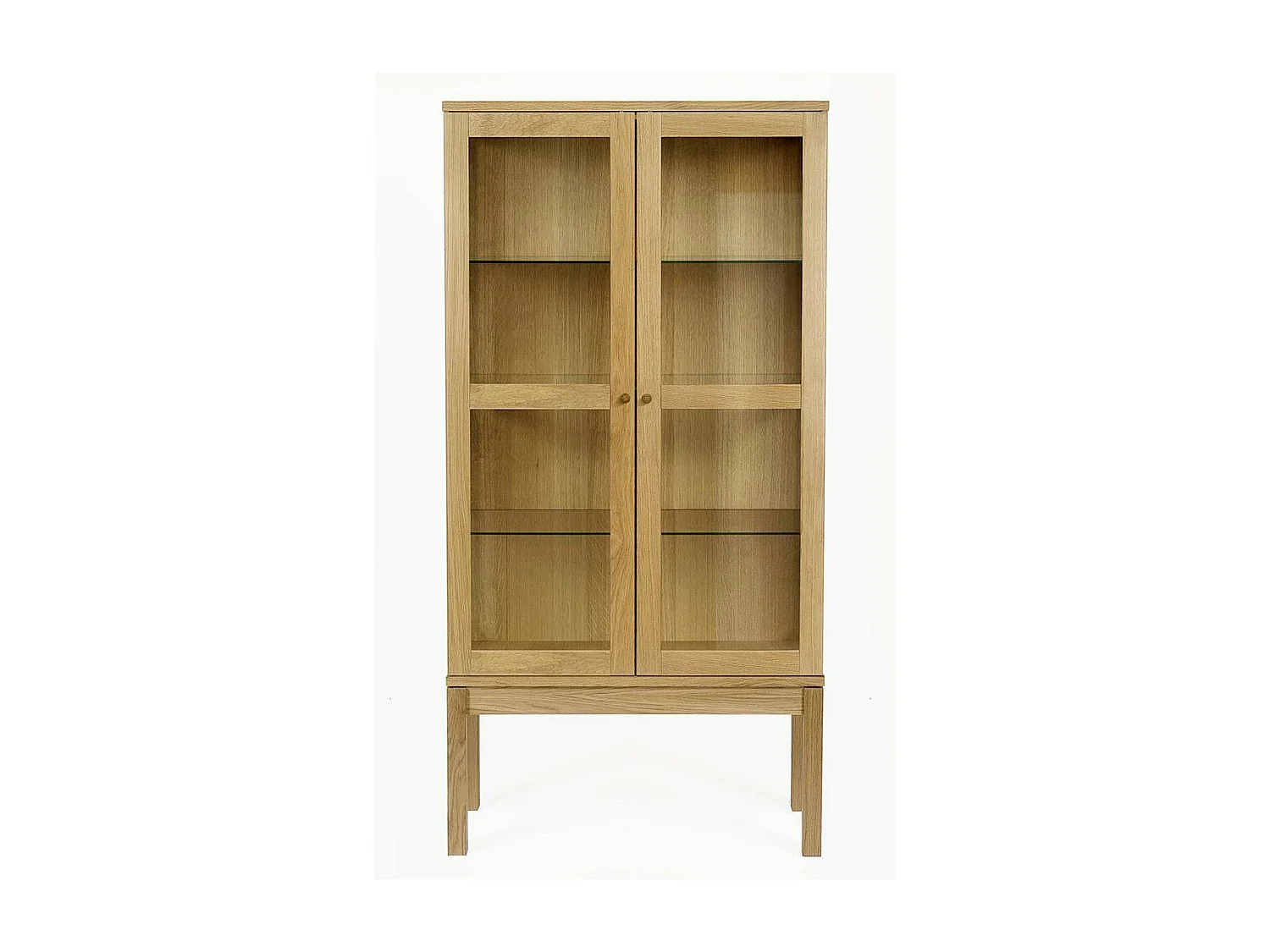 Vitrine 2 Portes "AbbeyWood" 170cm Naturel