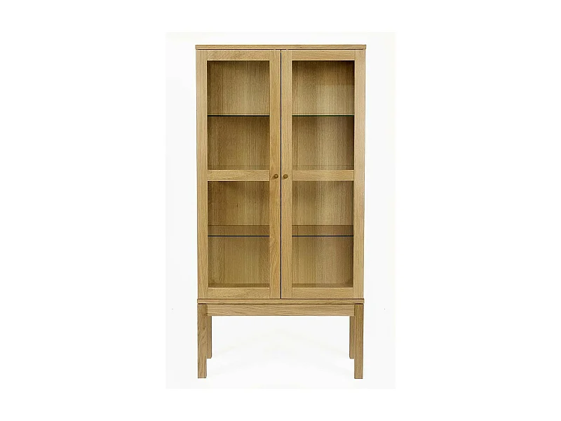 Vitrine 2 Portes "AbbeyWood" 170cm Naturel