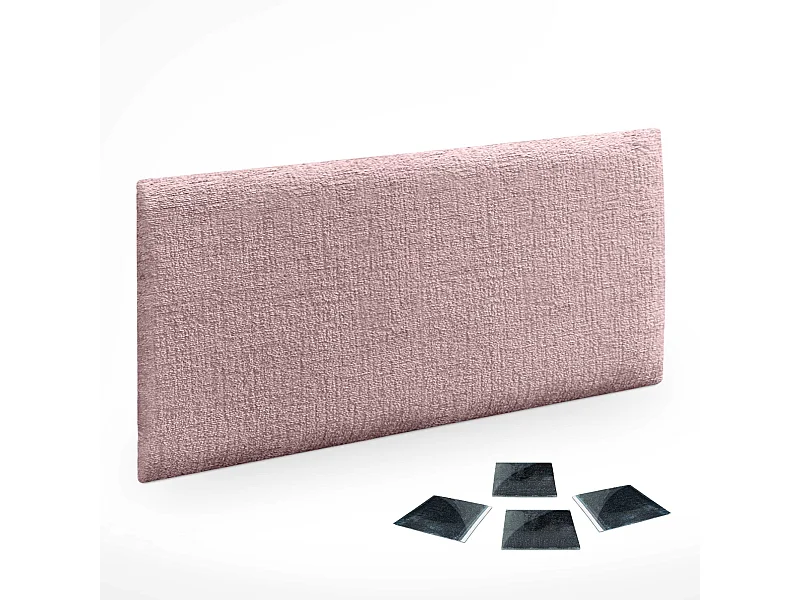 DHOME Set van 1 milieuvriendelijke wollen gestoffeerde panelen Zelfklevende verpakking voor akoestische absorberende bescherming van de muur (zalm, 60x50cm, x1)