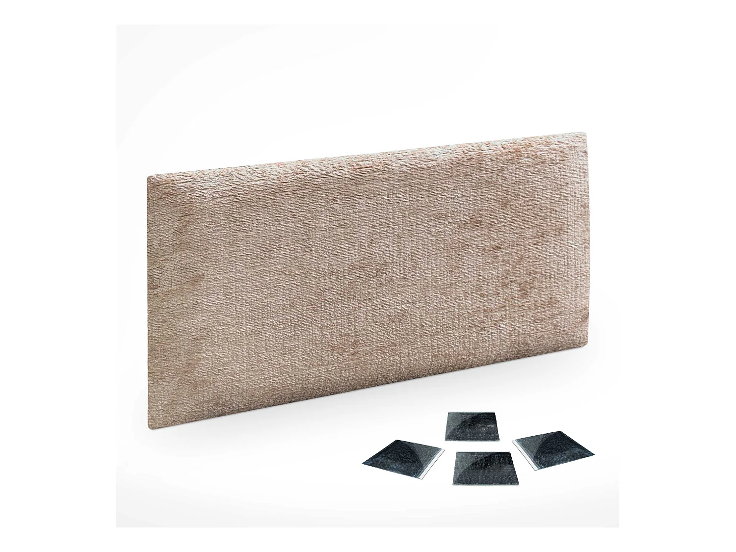 DHOME Set van 1 milieuvriendelijke wollen gestoffeerde panelen, zelfklevende akoestische wandpanelen, absorberende bescherming (lichtbruin, 60x50cm, x1)