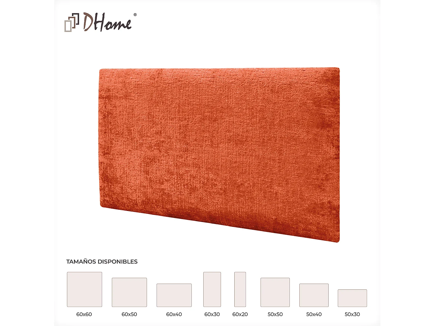 DHOME 6er-Set, umweltfreundliche Wollpolsterplatten, selbstklebende akustische Wandpaneele, saugfähiger Schutz (Orange, 60 x 50 cm, x6)