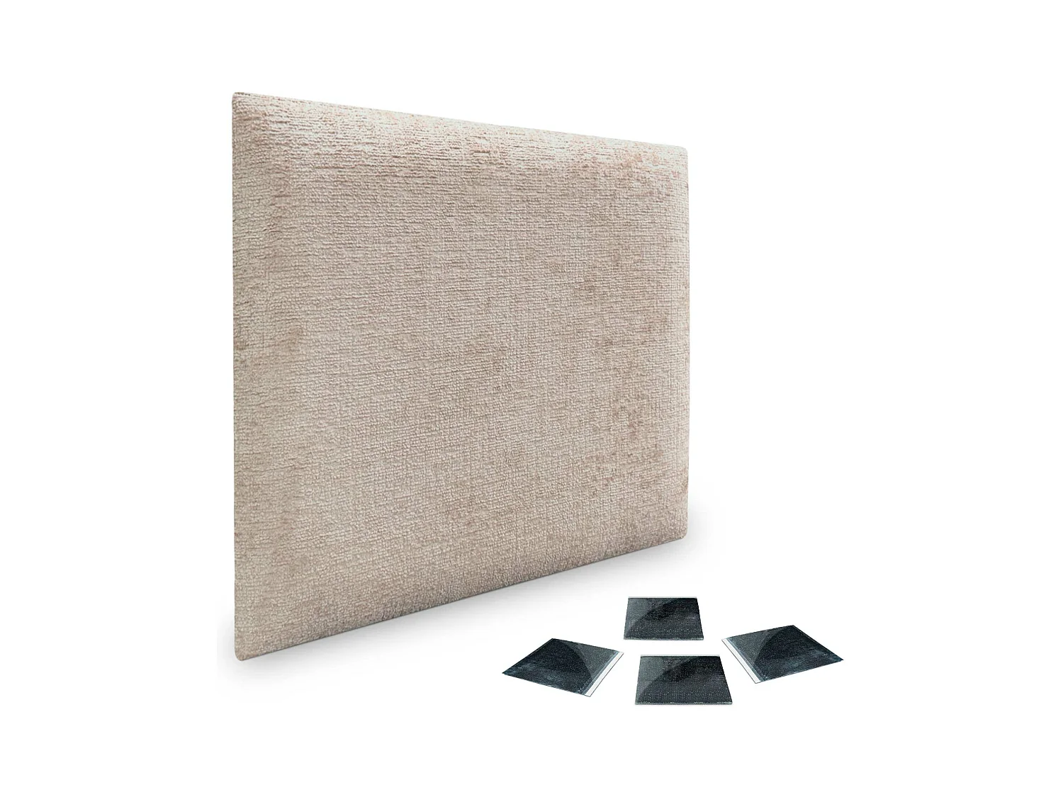 DHOME Lot de 1 panneau rembourré en laine écologique autocollant pour protection acoustique murale contre les chocs (Beige, 60x60cm, x1)