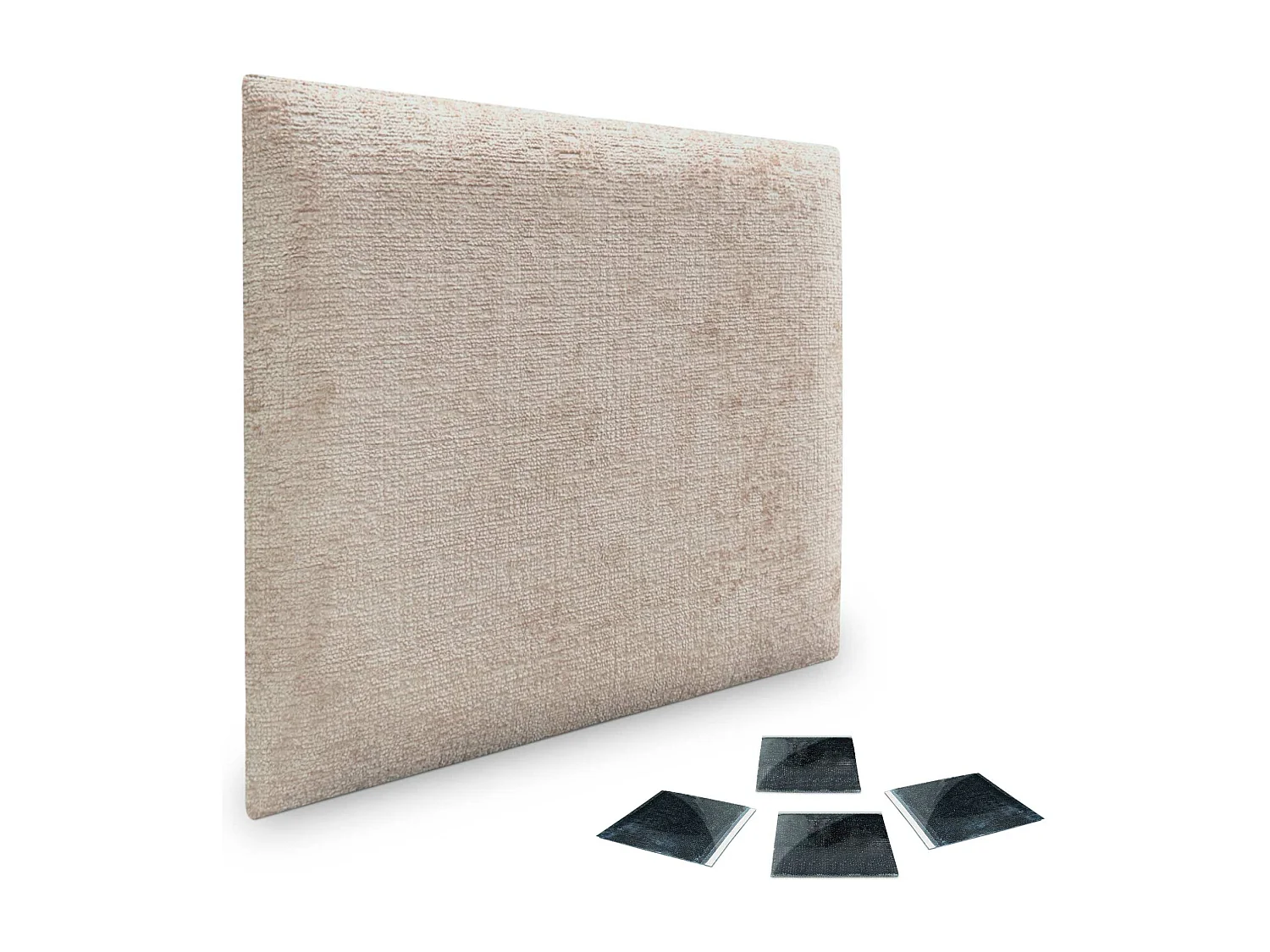 DHOME Lot de 1 panneau rembourré en laine écologique autocollant pour protection acoustique murale contre les chocs (Beige, 60x60cm, x1)