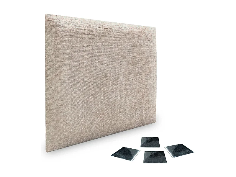 DHOME 1er-Set umweltfreundliche Wollpolsterplatten, selbstklebend, für schallabsorbierenden Wandschutz (Beige, 60 x 60 cm, x1)