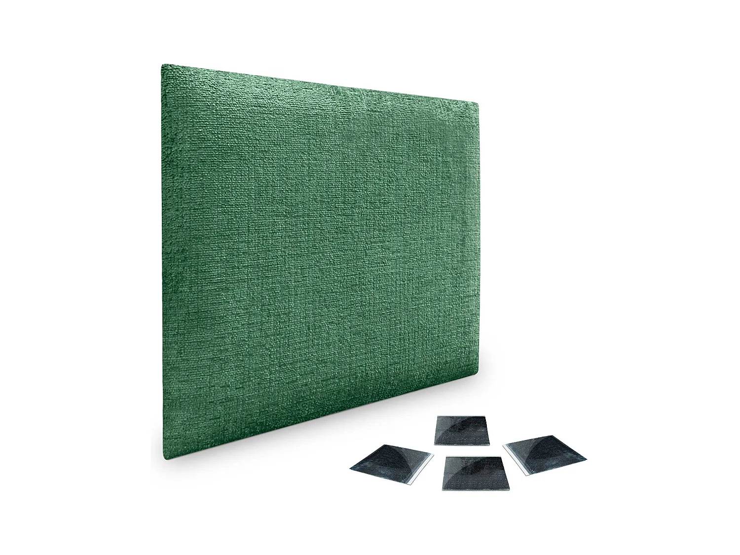 DHOME Lot de 1 Panneaux muraux acoustiques auto-adhésifs en laine écologique avec protection absorbante contre les chocs (Vert, 60x60cm, x1)