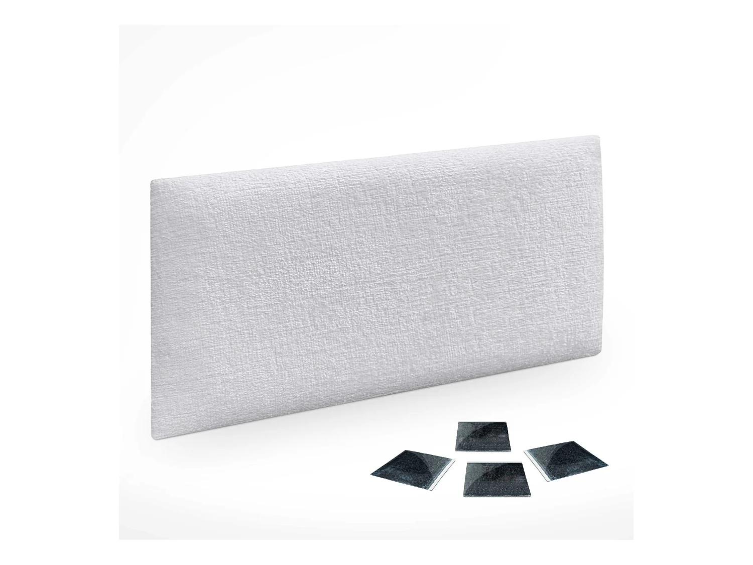 DHOME Lot de 1 Panneaux muraux acoustiques auto-adhésifs en laine écologique avec protection absorbante contre les chocs (Blanc, 60x50cm, x1)