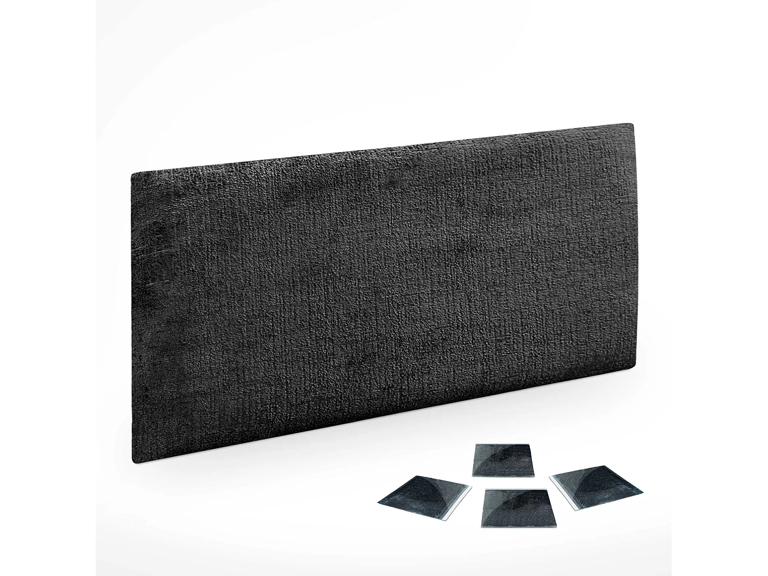 DHOME 1er-Set umweltfreundliche Wollpolsterplatten, selbstklebend, für schallabsorbierenden Wandschutz (Schwarz, 50 x 30 cm, x1)