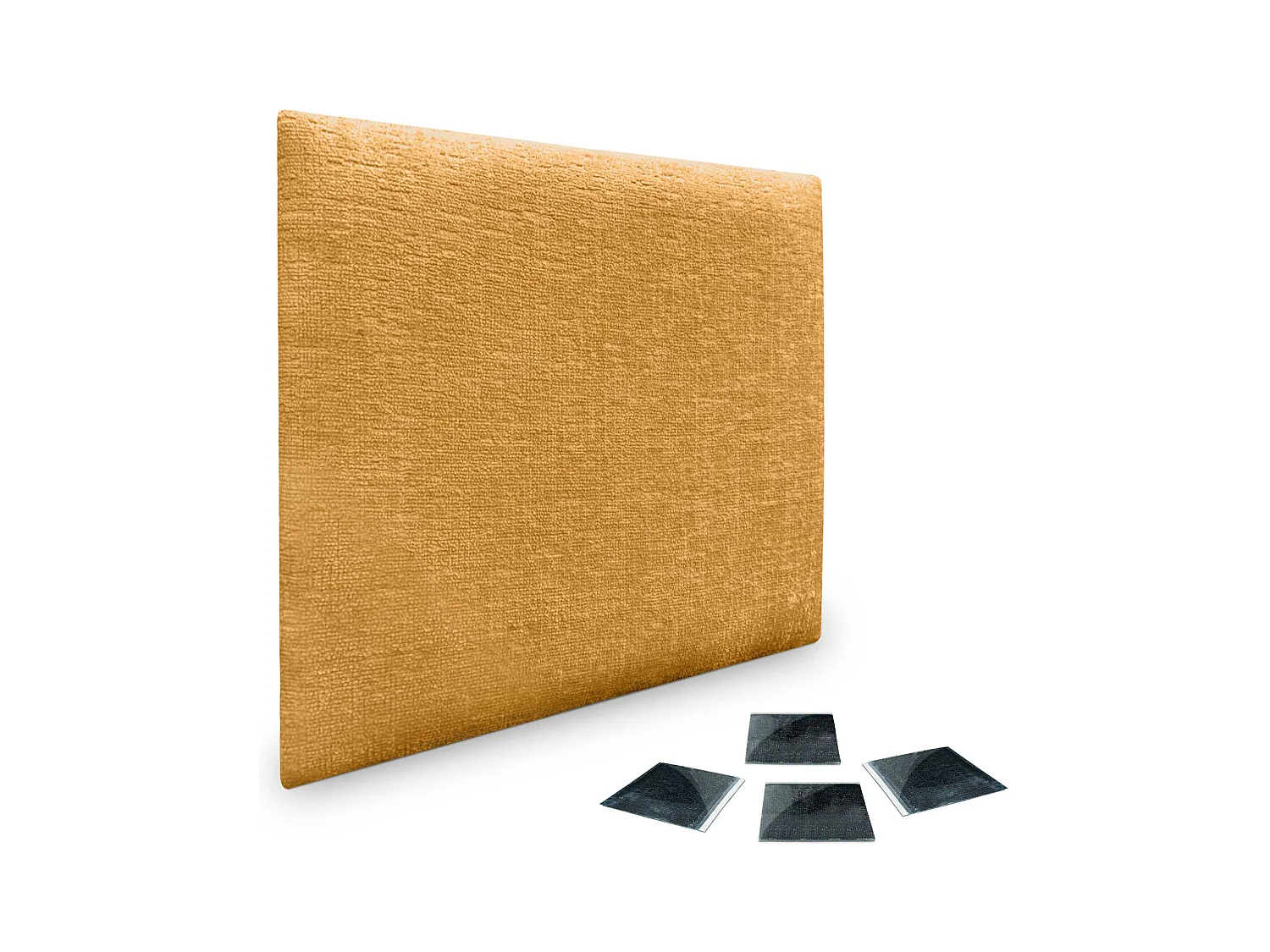 DHOME Lot de 1 Panneaux muraux acoustiques auto-adhésifs en laine écologique avec protection absorbante contre les chocs (Moutarde, 50 x 50 cm, x1)