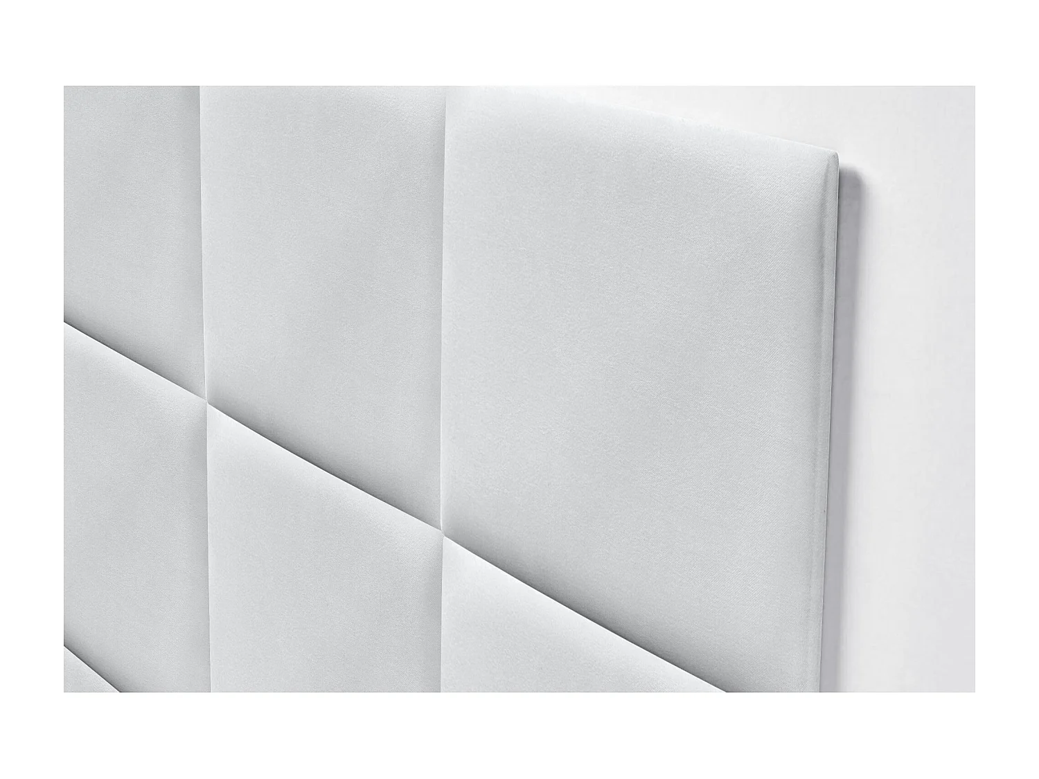 DHOME Gepolstertes Kopfteil aus Acualine-Stoff, aus selbstklebenden, austauschbaren Bettpaneelen, luxuriös gepolstertes Schlafzimmer (weiß, 80 cm)