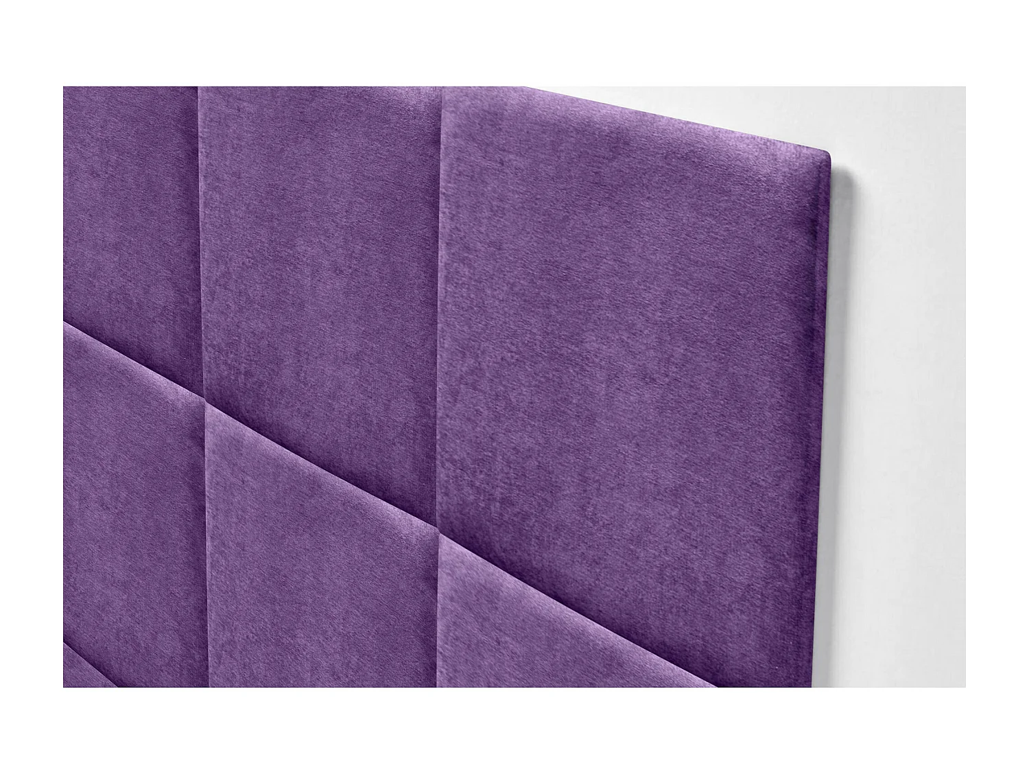 DHOME Tête de lit tapissée en tissu Aqualine composée de panneaux de lit autocollants interchangeables pour chambre de luxe (Lilas, 90 cm)
