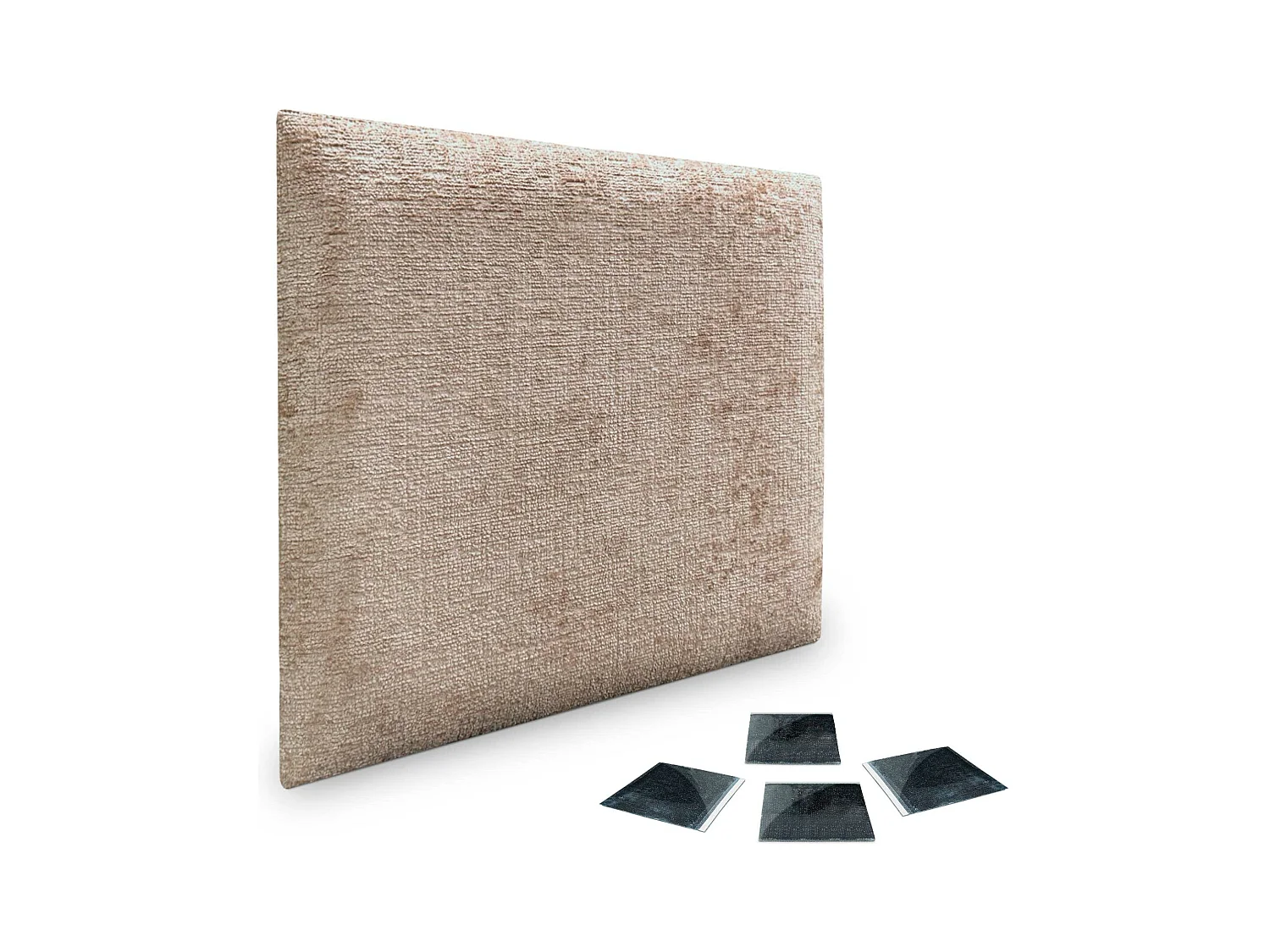DHOME 1er-Set, umweltfreundliche Wollpolsterplatten, selbstklebende akustische Wandpaneele, saugfähiger Schutz (Hellbraun, 60 x 60 cm, x1)