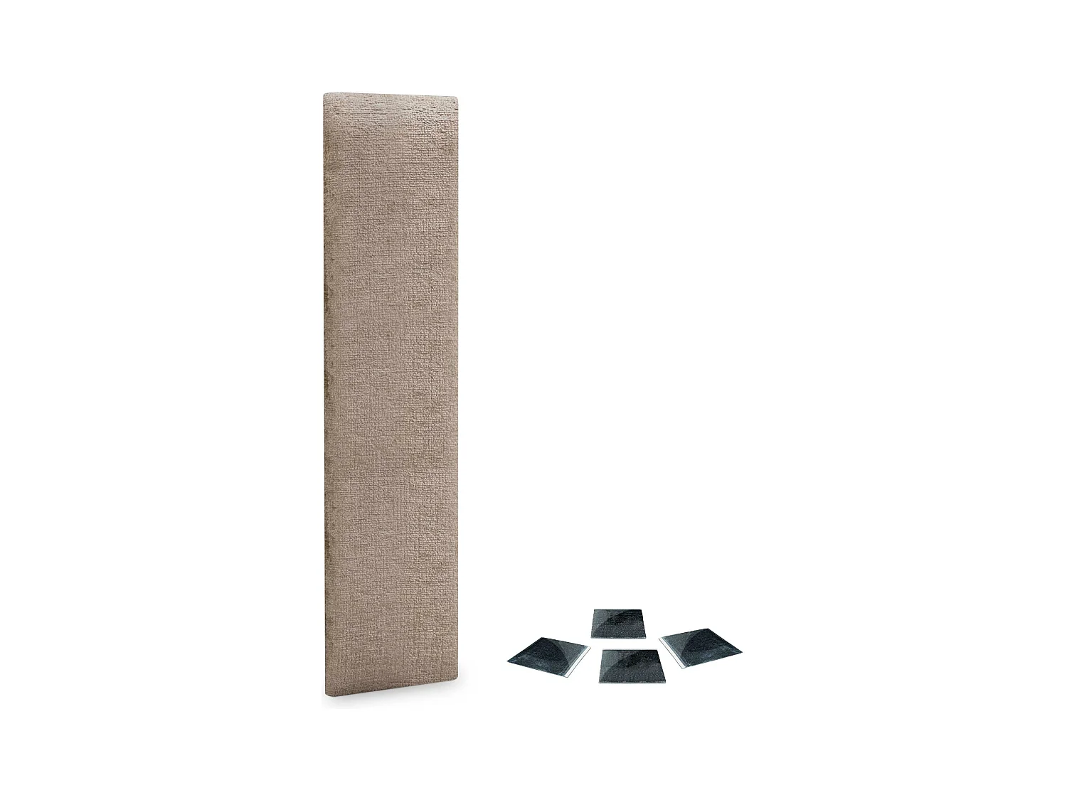 DHOME Juego de 1 Paneles Tapizados de Lana Ecológica Pack Autoadhesivos para Pared Acústicos Absorbentes Protección  (Marrón, 60x30cm, x1)