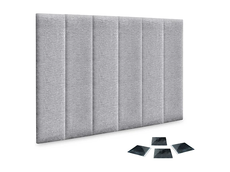 DHOME 6er-Set, umweltfreundliche Wollpolsterpaneele, selbstklebende akustische Wandpaneele, saugfähiger Schutz (Hellgrau, 60 x 30 cm, x6)