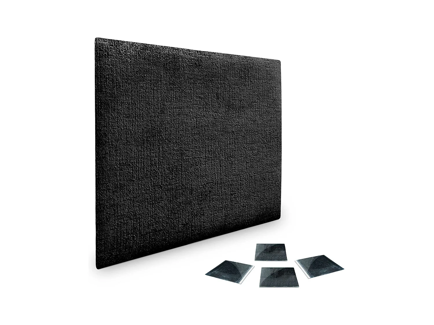 DHOME Lot de 1 Panneaux muraux acoustiques auto-adhésifs en laine écologique avec protection absorbante contre les chocs (Noir, 50x50cm, x1)