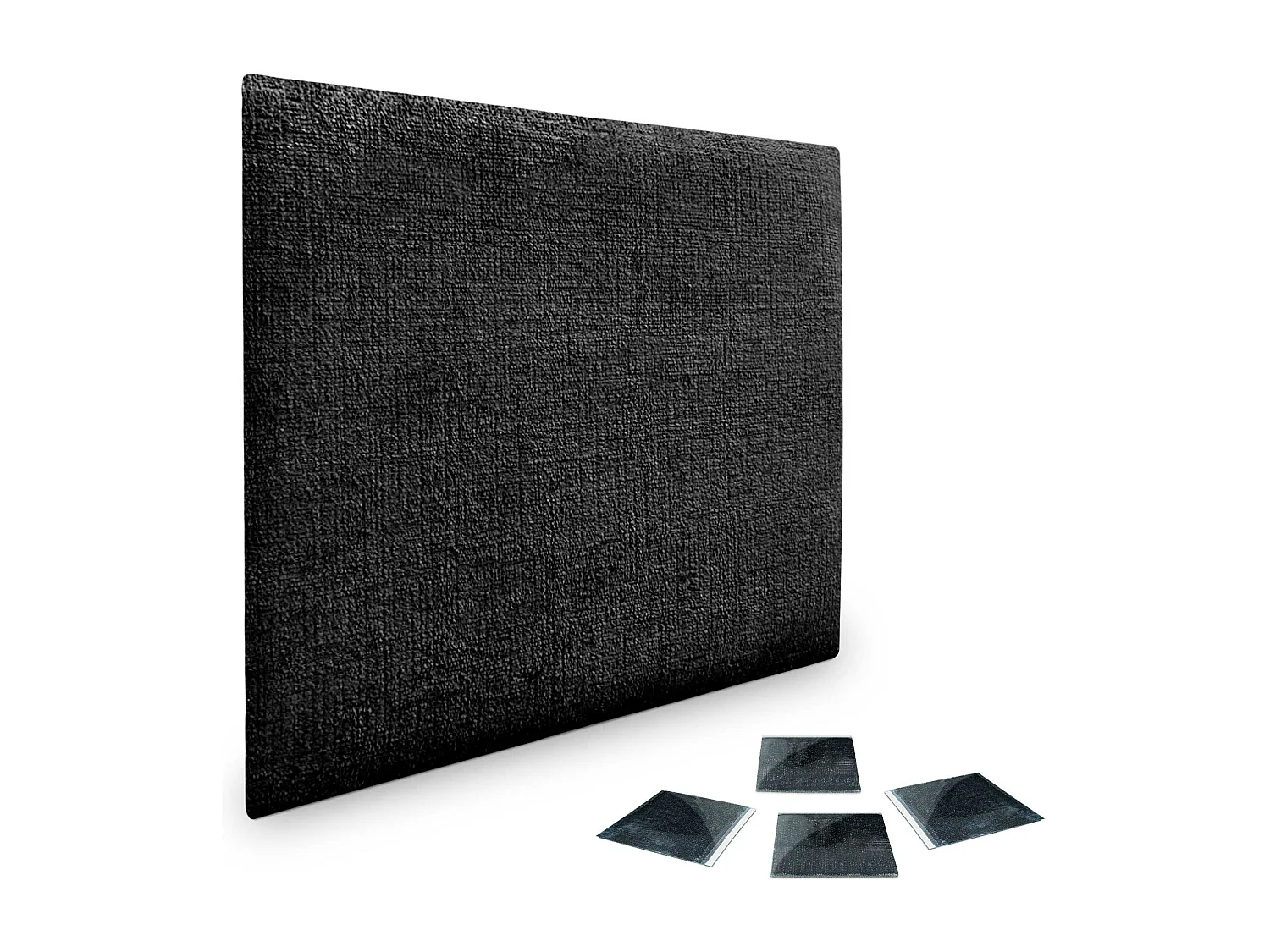 DHOME Lot de 1 Panneaux muraux acoustiques auto-adhésifs en laine écologique avec protection absorbante contre les chocs (Noir, 50x50cm, x1)