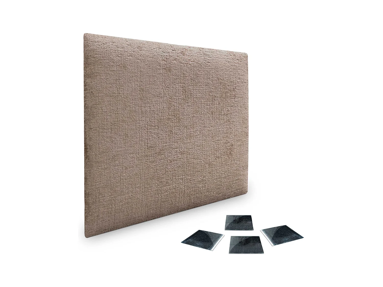 DHOME Set di 1 Pannelli imbottiti in lana ecologica Pannelli acustici autoadesivi per pareti Protezione dagli urti (marrone, 60x60cm, x1)
