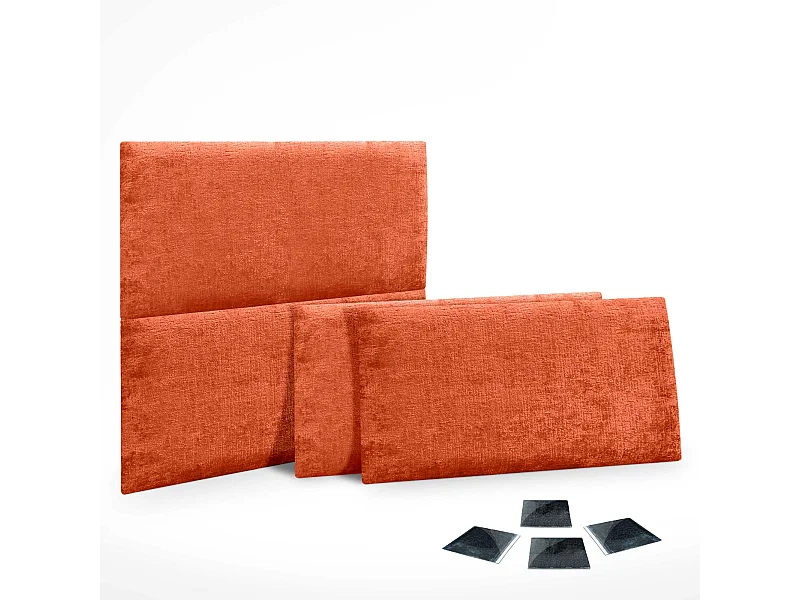 DHOME 4er-Set, umweltfreundliche Wollpolsterplatten, selbstklebende akustische Wandpaneele, saugfähiger Schutz (Orange, 50 x 40 cm, x4)