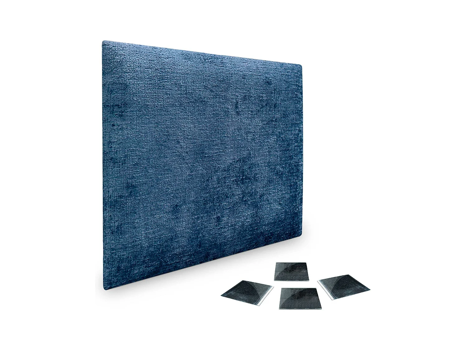 DHOME Lot de 1 Panneaux muraux acoustiques auto-adhésifs en laine écologique avec protection absorbante contre les chocs (Bleu, 50x50cm, x1)