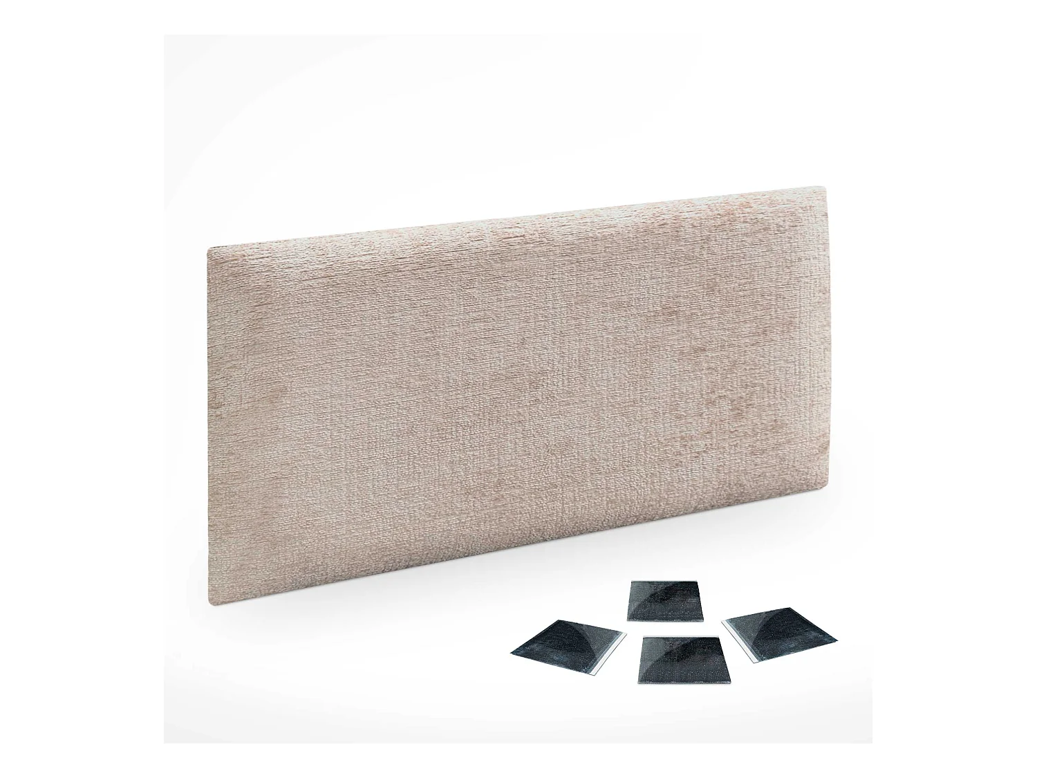 DHOMELot de 1 panneau rembourré en laine écologique autocollant pour protection acoustique murale contre les chocs (Beige, 50x30cm, x1)